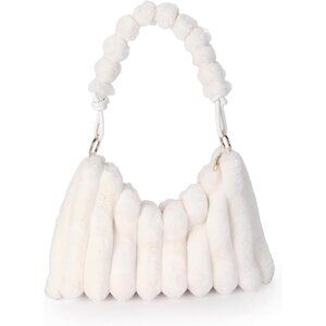 Lightweight Faux Fur Tote Bag for Women - Stylish Fluffy Shoulder Handbag
